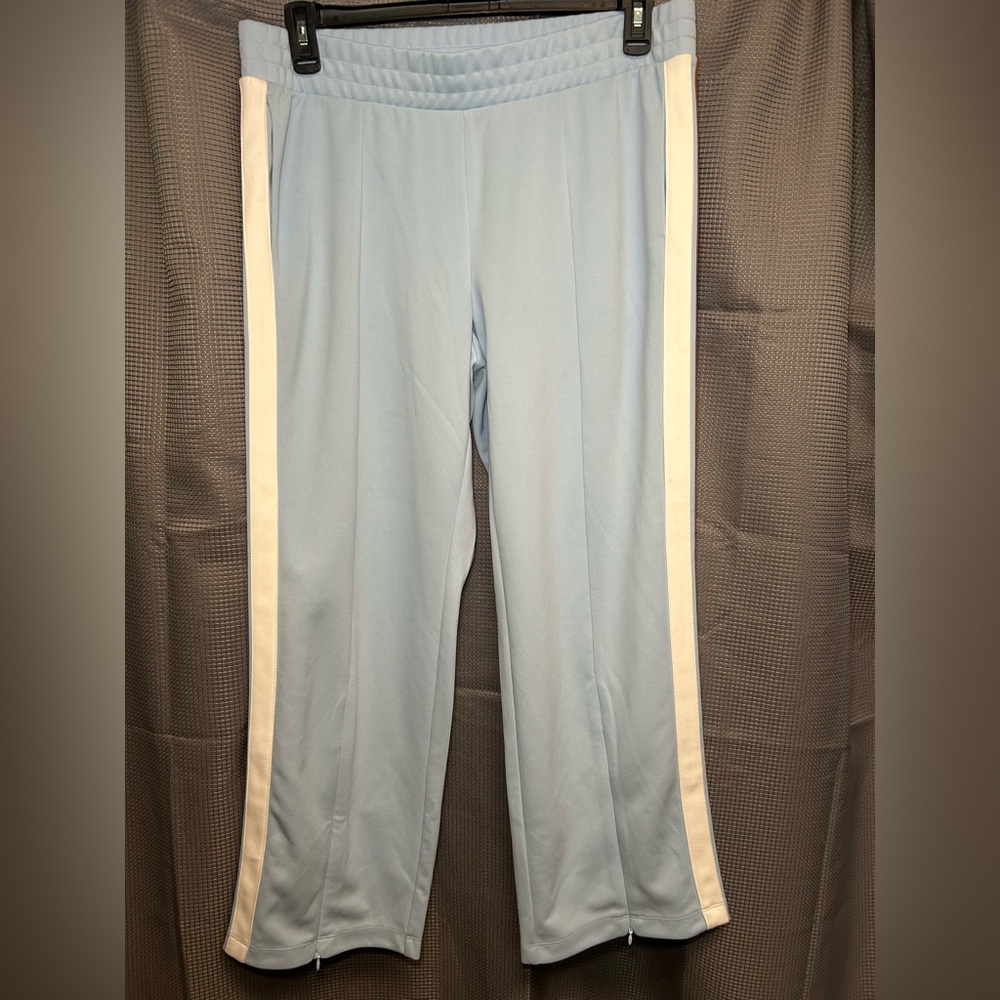 Women’s Light Blue Track Pants with Zip Leg